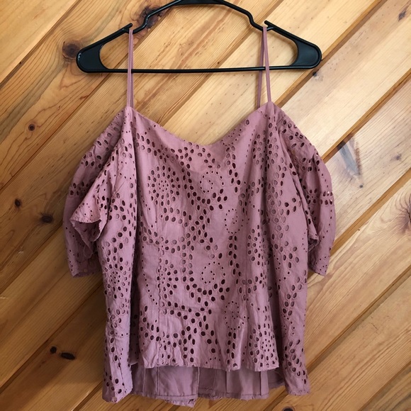 ASOS Design Broderie Off-Shoulder Top - Picture 5 of 7